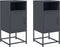 vidaXL - Nachtkastjes - 2 - st - 36x39x78 - cm - staal - antracietkleurig