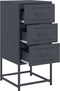 vidaXL - Nachtkastjes - 2 - st - 36x39x78 - cm - staal - antracietkleurig