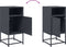 vidaXL - Nachtkastjes - 2 - st - 36x39x78 - cm - staal - antracietkleurig