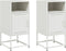 vidaXL - Nachtkastjes - 2 - st - 36x39x78 - cm - staal - wit