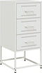 vidaXL - Nachtkastjes - 2 - st - 36x39x78 - cm - staal - wit