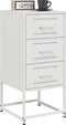 vidaXL - Nachtkastjes - 2 - st - 36x39x78 - cm - staal - wit