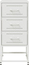 vidaXL - Nachtkastjes - 2 - st - 36x39x78 - cm - staal - wit