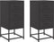 vidaXL - Nachtkastjes - 2 - st - 36x39x78 - cm - staal - zwart