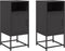 vidaXL - Nachtkastjes - 2 - st - 36x39x78 - cm - staal - zwart