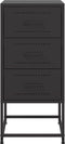 vidaXL - Nachtkastjes - 2 - st - 36x39x78 - cm - staal - zwart