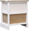 vidaXL - Nachtkastjes - 2 - st - 38x28x45 - cm - paulowniahout - wit - en - naturel