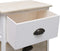 vidaXL - Nachtkastjes - 2 - st - 38x28x45 - cm - paulowniahout - wit - en - naturel