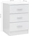 vidaXL - Nachtkastjes - 2 - st - 38x35x56 - cm - bewerkt - hout - hoogglans - wit