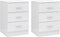 vidaXL - Nachtkastjes - 2 - st - 38x35x56 - cm - bewerkt - hout - hoogglans - wit
