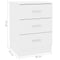 vidaXL - Nachtkastjes - 2 - st - 38x35x56 - cm - bewerkt - hout - hoogglans - wit