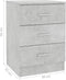 vidaXL - Nachtkastjes - 2 - st - 38x35x56 - cm - bewerkt - hout - betongrijs