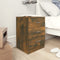 vidaXL - Nachtkastjes - 2 - st - 38x35x56 - cm - bewerkt - hout - gerookt - eikenkleurig