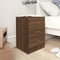 vidaXL - Nachtkastjes - 2 - st - 38x35x56 - cm - bewerkt - hout - bruin - eikenkleur