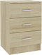 vidaXL - Nachtkastjes - 2 - st - 38x35x56 - cm - bewerkt - hout - sonoma - eikenkleurig