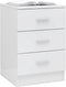 vidaXL - Nachtkastjes - 2 - st - 38x35x56 - cm - bewerkt - hout - hoogglans - wit