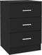 vidaXL - Nachtkastjes - 2 - st - 38x35x56 - cm - bewerkt - hout - zwart