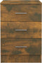 vidaXL - Nachtkastjes - 2 - st - 38x35x56 - cm - bewerkt - hout - gerookt - eikenkleurig