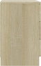 vidaXL - Nachtkastjes - 2 - st - 38x35x56 - cm - bewerkt - hout - sonoma - eikenkleurig