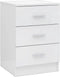 vidaXL - Nachtkastjes - 2 - st - 38x35x56 - cm - bewerkt - hout - hoogglans - wit