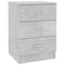 vidaXL - Nachtkastjes - 2 - st - 38x35x56 - cm - bewerkt - hout - betongrijs