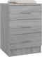 vidaXL - Nachtkastjes - 2 - st - 38x35x56 - cm - bewerkt - hout - grijs - sonoma - eiken