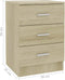 vidaXL - Nachtkastjes - 2 - st - 38x35x56 - cm - bewerkt - hout - sonoma - eikenkleurig