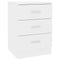 vidaXL - Nachtkastjes - 2 - st - 38x35x56 - cm - bewerkt - hout - hoogglans - wit