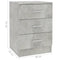 vidaXL - Nachtkastjes - 2 - st - 38x35x56 - cm - bewerkt - hout - betongrijs