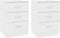 vidaXL - Nachtkastjes - 2 - st - 38x35x56 - cm - bewerkt - hout - wit