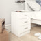 vidaXL - Nachtkastjes - 2 - st - 38x35x56 - cm - bewerkt - hout - wit