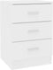 vidaXL - Nachtkastjes - 2 - st - 38x35x56 - cm - bewerkt - hout - wit