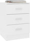 vidaXL - Nachtkastjes - 2 - st - 38x35x56 - cm - bewerkt - hout - wit