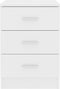 vidaXL - Nachtkastjes - 2 - st - 38x35x56 - cm - bewerkt - hout - wit