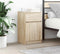 vidaXL - Nachtkastjes - 2 - st - 39x35x65 - cm - bewerkt - hout - sonoma - eikenkleurig