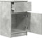 vidaXL - Nachtkastjes - 2 - st - 39x35x65 - cm - bewerkt - hout - betongrijs