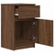 vidaXL - Nachtkastjes - 2 - st - 39x35x65 - cm - bewerkt - hout - bruin - eikenkleur