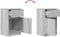 vidaXL - Nachtkastjes - 2 - st - 39x35x65 - cm - bewerkt - hout - grijs - sonoma - eiken