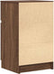 vidaXL - Nachtkastjes - 2 - st - 39x35x65 - cm - bewerkt - hout - bruin - eikenkleur