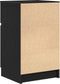 vidaXL - Nachtkastjes - 2 - st - 39x35x65 - cm - bewerkt - hout - zwart