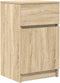 vidaXL - Nachtkastjes - 2 - st - 39x35x65 - cm - bewerkt - hout - sonoma - eikenkleurig