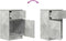 vidaXL - Nachtkastjes - 2 - st - 39x35x65 - cm - bewerkt - hout - betongrijs