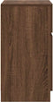vidaXL - Nachtkastjes - 2 - st - 39x35x65 - cm - bewerkt - hout - bruin - eikenkleur