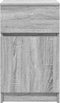 vidaXL - Nachtkastjes - 2 - st - 39x35x65 - cm - bewerkt - hout - grijs - sonoma - eiken