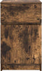 vidaXL - Nachtkastjes - 2 - st - 39x35x65 - cm - bewerkt - hout - gerookt - eikenkleur