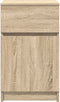 vidaXL - Nachtkastjes - 2 - st - 39x35x65 - cm - bewerkt - hout - sonoma - eikenkleurig