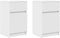 vidaXL - Nachtkastjes - 2 - st - 39x35x65 - cm - bewerkt - hout - wit