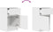 vidaXL - Nachtkastjes - 2 - st - 39x35x65 - cm - bewerkt - hout - wit