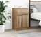 vidaXL - Nachtkastjes - 2 - st - 39x35x65cm - bewerkt - hout - artisanaal - eikenkleur