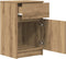 vidaXL - Nachtkastjes - 2 - st - 39x35x65cm - bewerkt - hout - artisanaal - eikenkleur